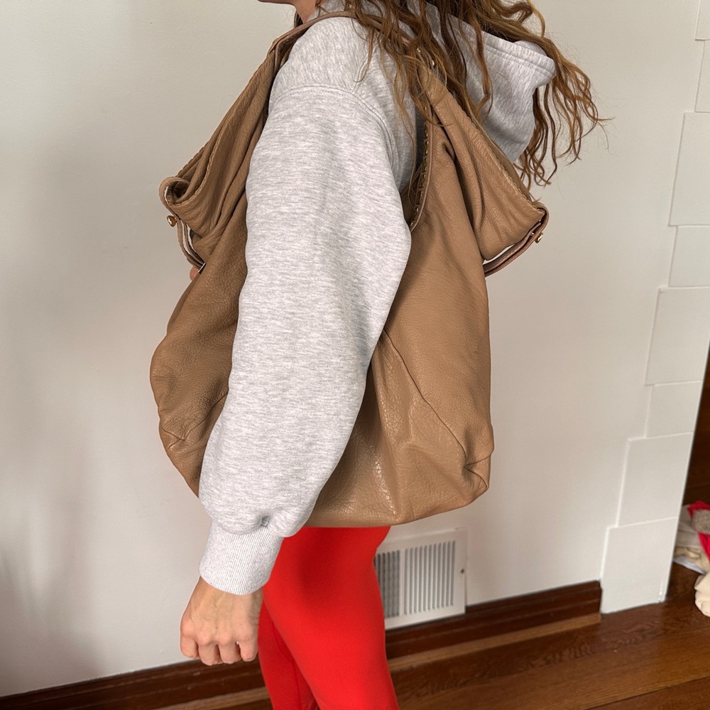 Tan Leather Shoulder Bag